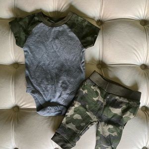 Army onsie and pant set